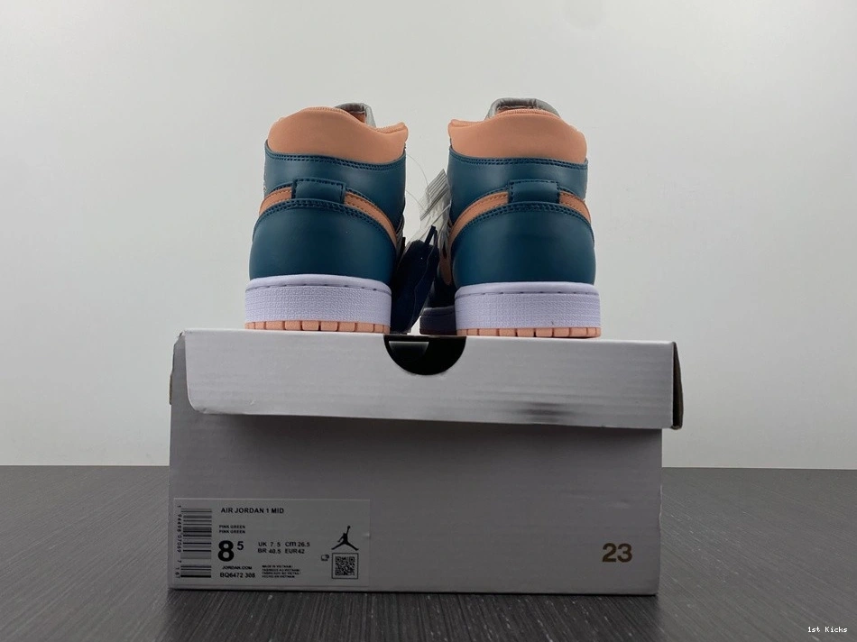 1 Jordan Green Mid - BQ6472-308 (W) Teal Dark 0429